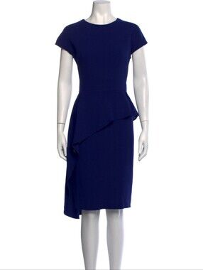 Rickie Freeman Teri Jon Cocktail Dress With Cap Sleeves & Peplum Skirt, 8 | $69